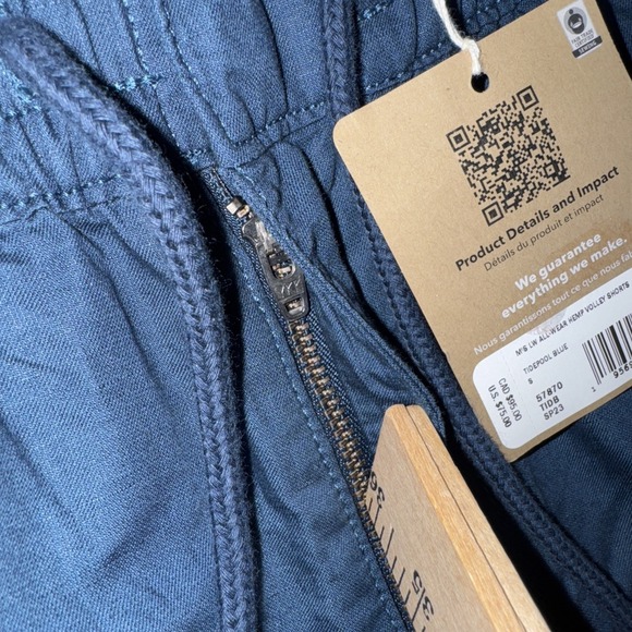 Patagonia Mens Lightweight All Wear Hemp Volley Shorts Tidepool Blue Sz S NEW - Picture 5 of 10